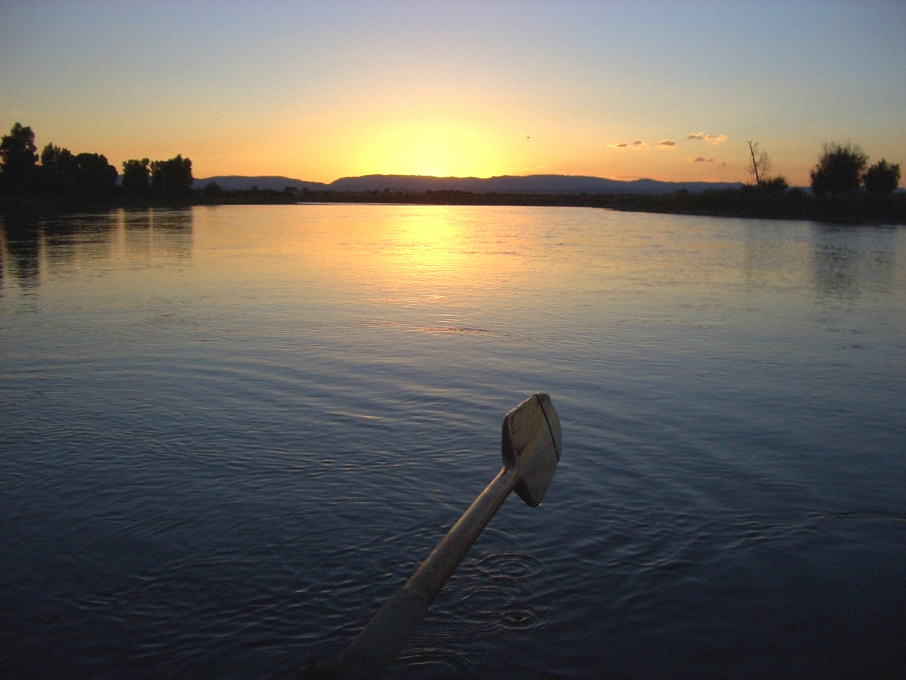 Green River Float at Sunset, Wyoming