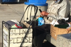 BLIND Man on a cell phone